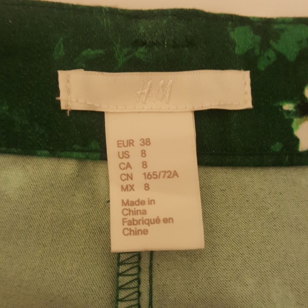 Floral cropped skinny mid-waist pants - Picture 4 of 5